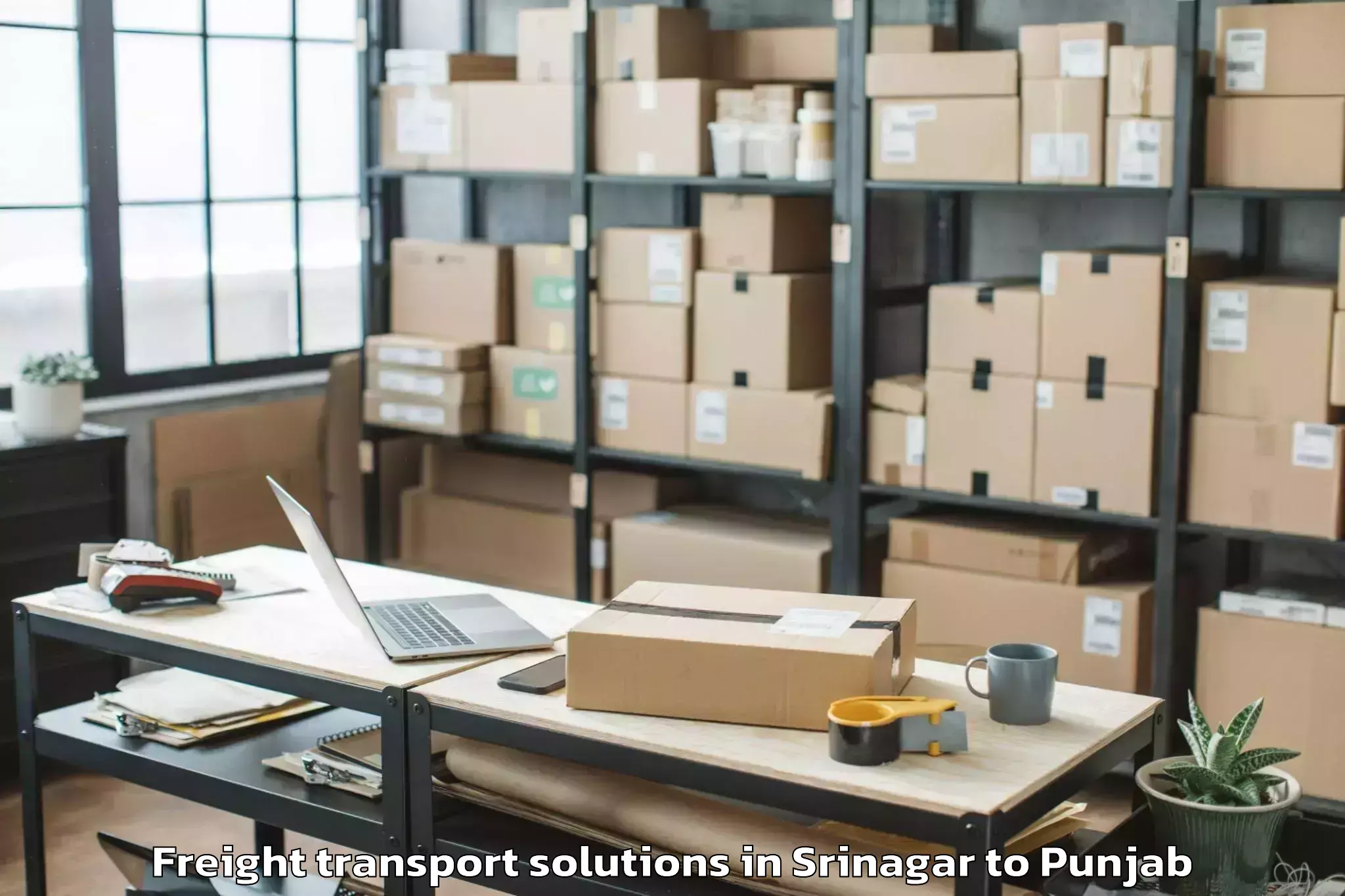 Trusted Srinagar to Faridkot Freight Transport Solutions